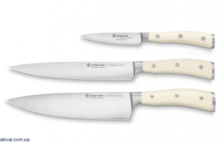 Набор ножей Wuesthof Classic Ikon Creme, 3 пр. (1120460301)