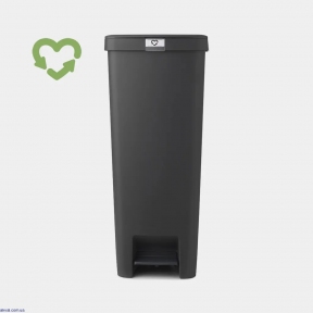 Сміттєвий бак Brabantia Pedal Bin StepUp 40 л Dark Grey (800023)