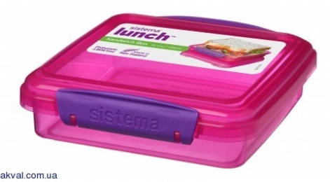 Ланч-бокс для сэндвичей SISTEMA LUNCH 0,450 л (31646-4 pink)