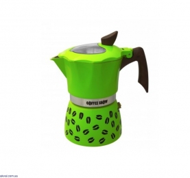 Гейзерная кофеварка GAT COFFEE SHOW на 3 чашки (104603) green