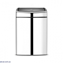 Ведро для мусора Brabantia  Touch Bin 10 л Brilliant Steel (477201)