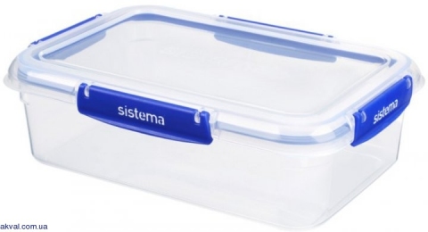 Емкость для хранения сыпучих продуктов Sistema Klip It Plus Blue 2.2 л (881700)