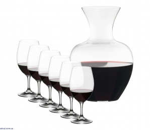 Набор бокалов для красного вина Riedel Ouverture Magnum 530 мл 6 шт + декантер 1.5 л (5408/35)