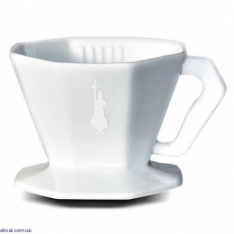 Пуровер керамічний Bialetti POUR OVER CERAMIC на 2 чашки, білий (0006366)