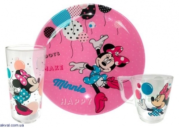 Детский набор Luminarc Disney Party Minnie из 3 предметов (L4877)