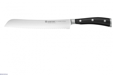 Нож для хлеба Wuesthof Classic Ikon Schwarz, 20 см (1040331020)