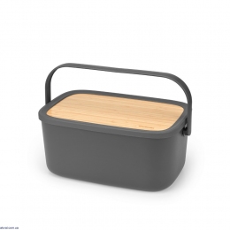 Хлебница Brabantia Nic Bread Bin, Темно - серая (128264)